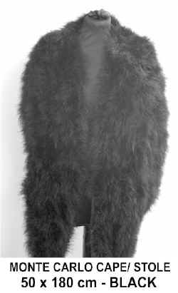 MONTE CARLO FEATHER CAPE STOLE. BLACK.jpg (26780 bytes)