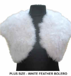 WHITE PLUS SIZE FEATHER BOLERO....jpg (26175 bytes)