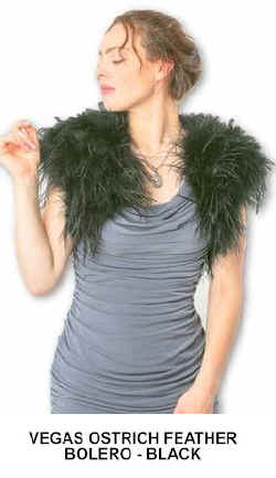 Vegas Ostrich Feather Bolero - Black.jpg (19668 bytes)